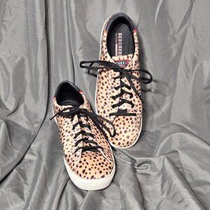 Skechers Women's Los Angeles 9 Leopard Print Sneakers SN 73969 Cheetah Animal